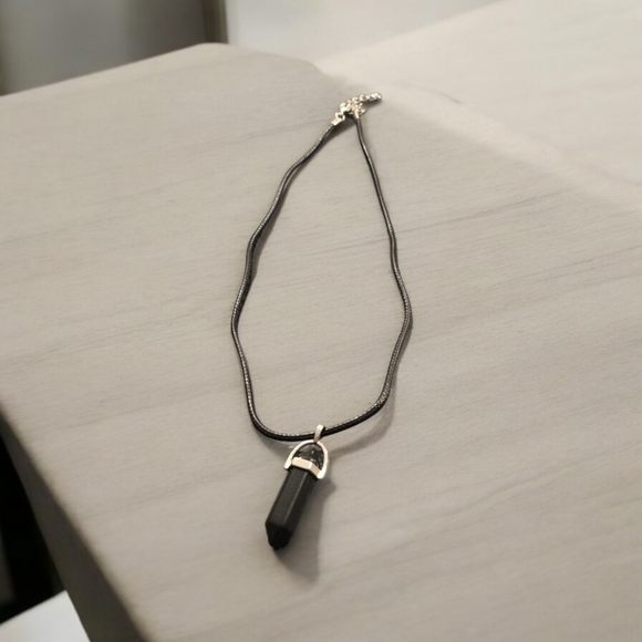 Obsidian Bullet Necklace - Picture 1 of 4